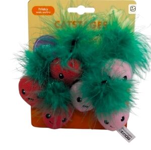 Catnip Toys -Set of 6 Strawberries